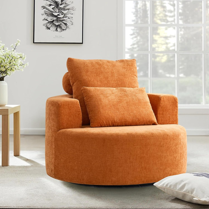 Carl Compressed Swivel Accent Chair
