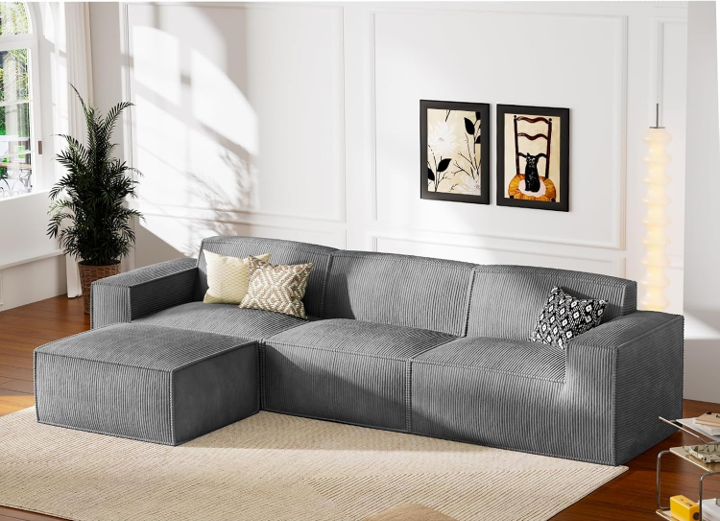 Cullen Compressed Sectional with Movable Ottoman